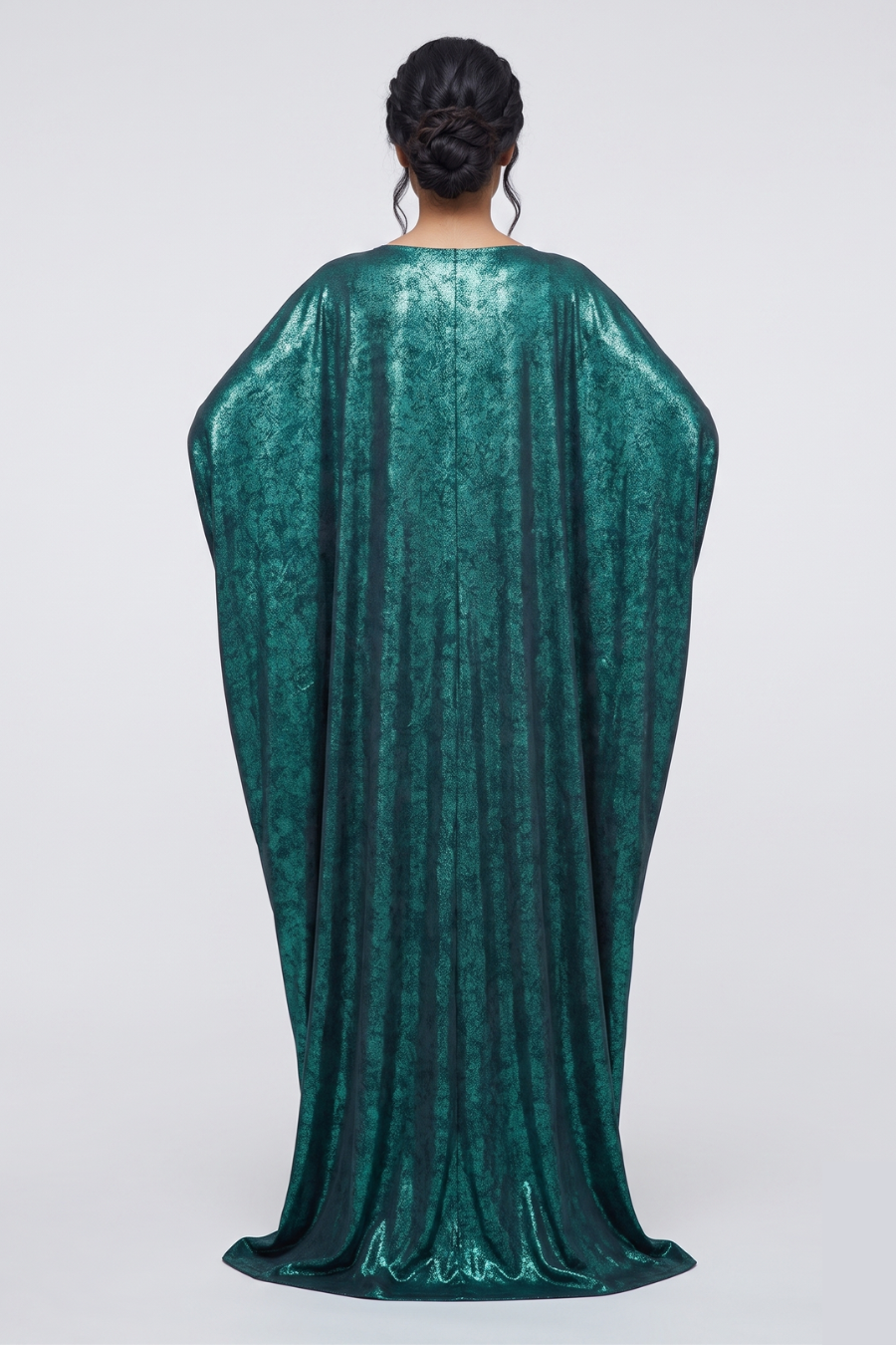 Emerald Green Metallic Butterfly Abaya
