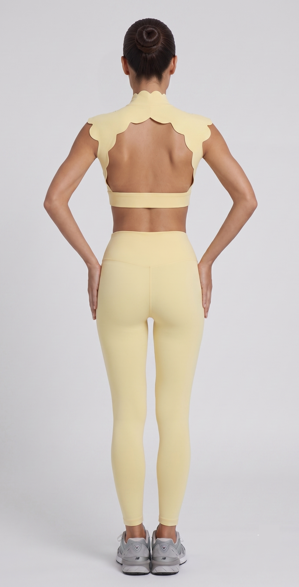 Yellow Scalloped Activewear Set