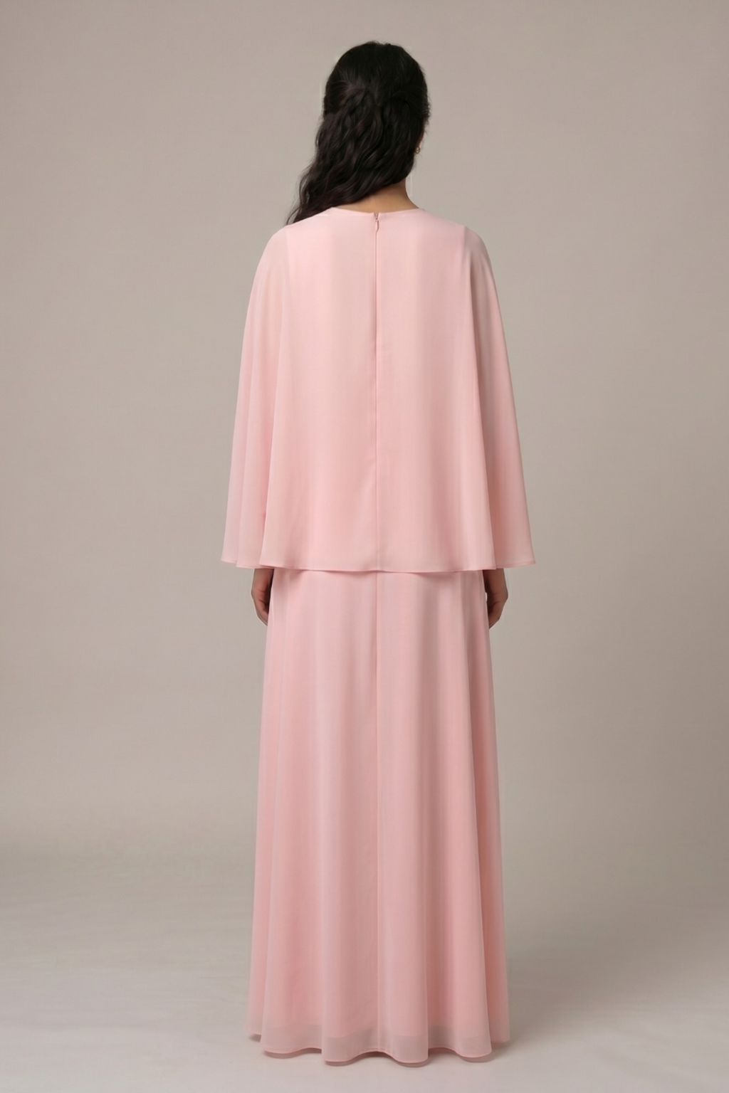 Pink Long-Sleeve Two-Piece Dress