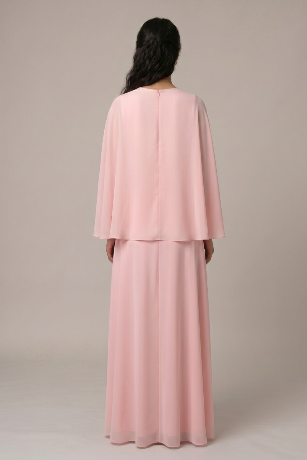 Pink Long-Sleeve Two-Piece Dress
