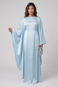Light Blue Butterfly Sleeve Abaya