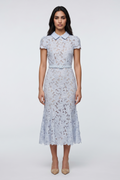 Pale Blue Lace Midi Dress