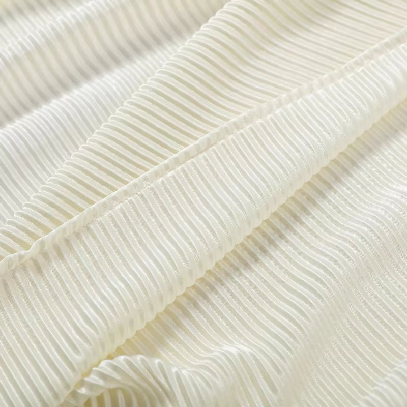 Cream Cape-Sleeve Maxi Dress with Fringe Trim