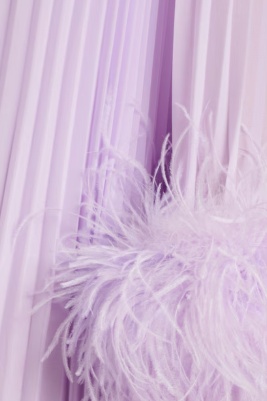 Lavender Embroidered Abaya with Flared Sleeves