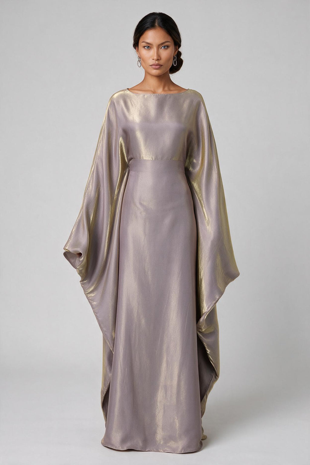 Butterfly Abaya - Dove Grey Wrap Dress