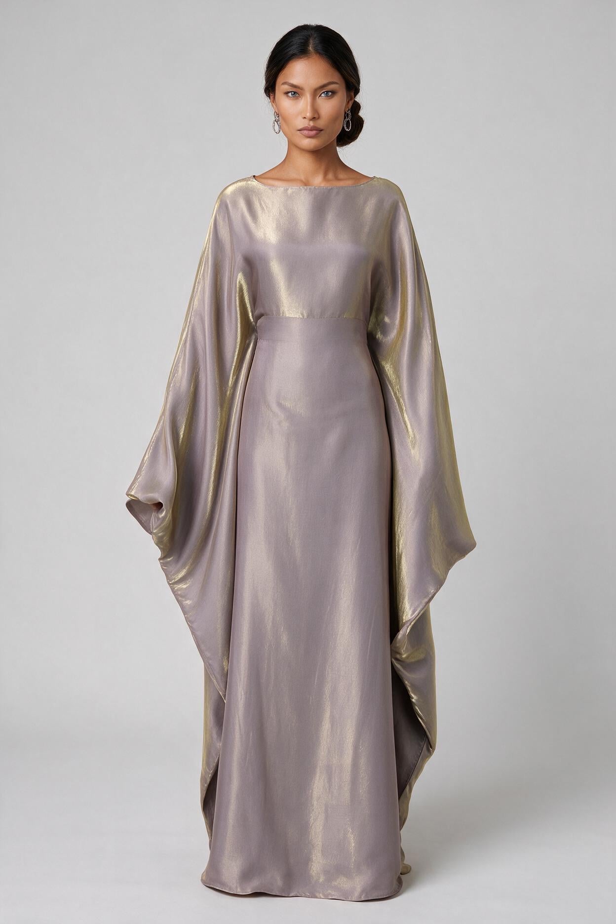 Butterfly Abaya - Dove Grey Wrap Dress
