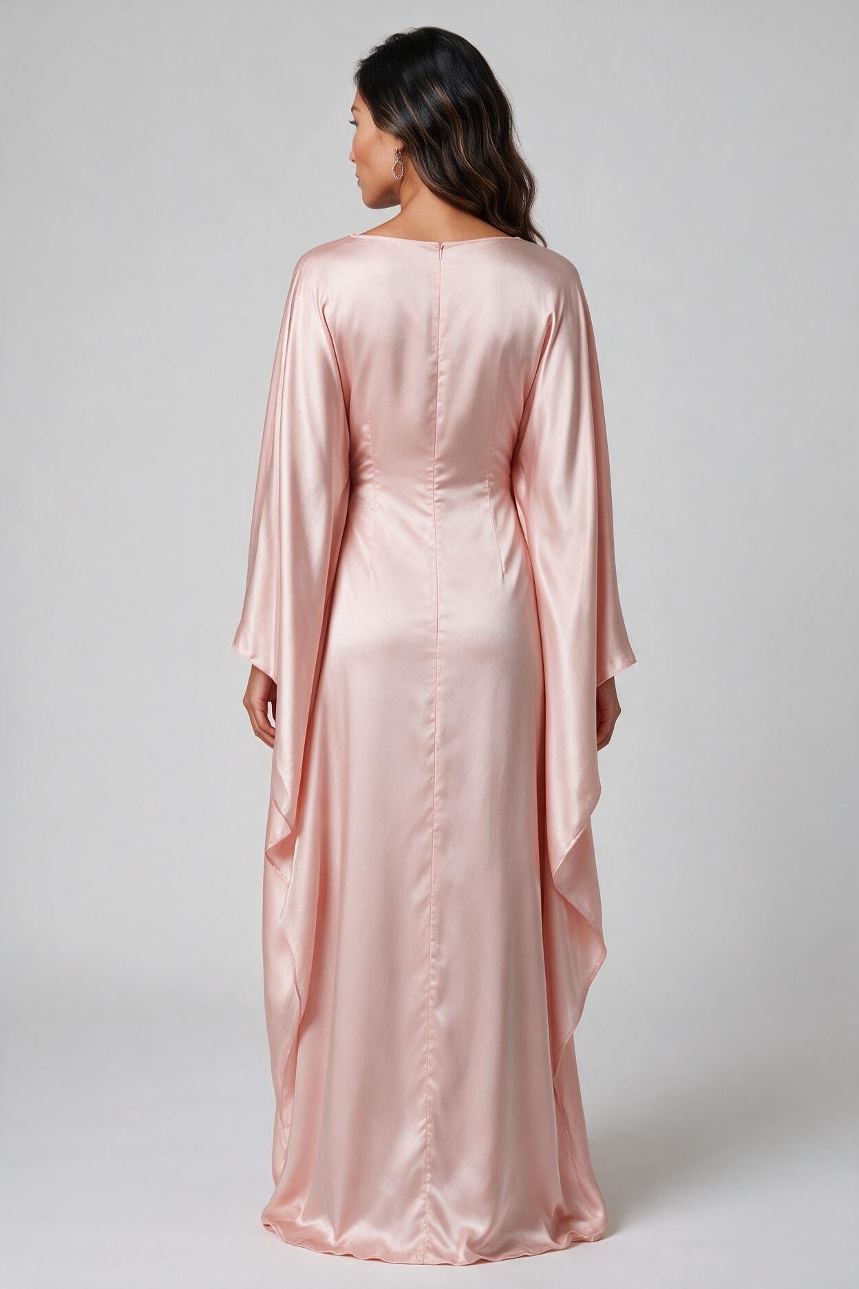 Butterfly Abaya - Blush Pink Wrap Dress
